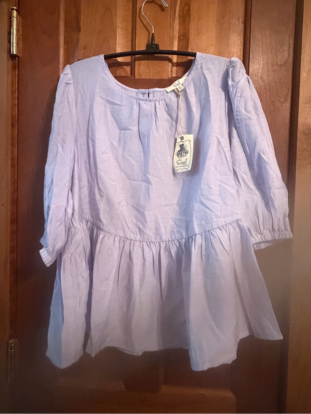 Easel Los Angeles  Lavender Blouse- Lightweight Long Sleeve